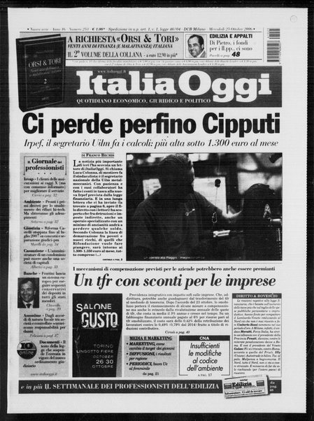 Italia oggi : quotidiano di economia finanza e politica